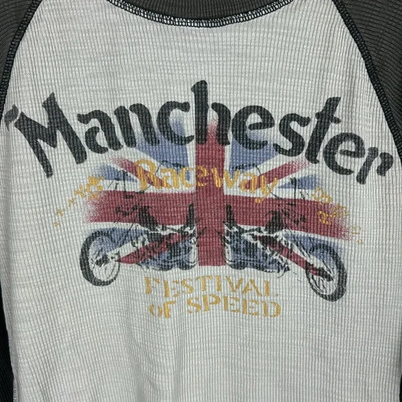 Lucky Brand Manchester Raceway Festival of Speed  Graphic Waffle Long Sleeve, XS - Picture 2 of 6